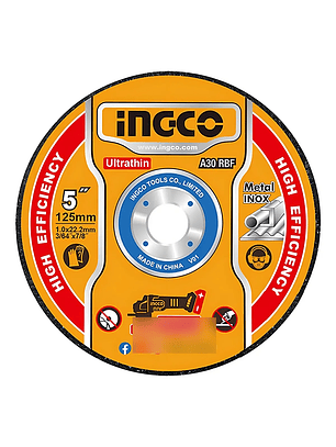Disco De Corte P/ Metal Acero Inoxidable 125mm 25 Und Ingco