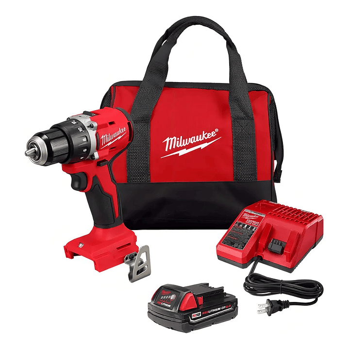 Taladro Atornillador 1/2 M18 Compacto Milwaukee Kit 3601-21p 1