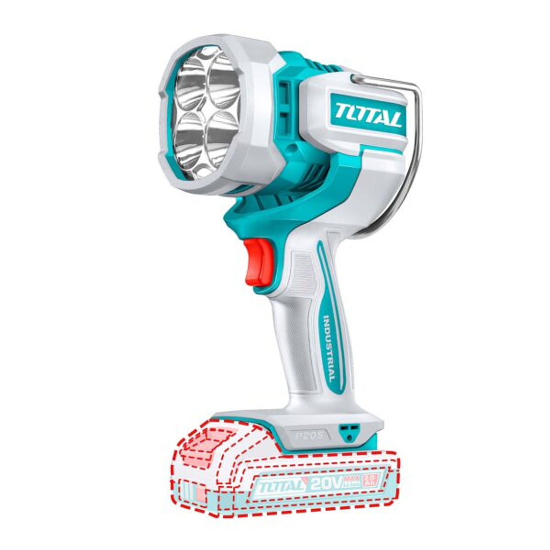 Foco Led, Linterna Trabajo Inalámbrica Total 20v - A Batería 1