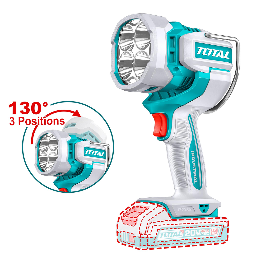 Foco Led, Linterna Trabajo Inalámbrica Total 20v - A Batería 2