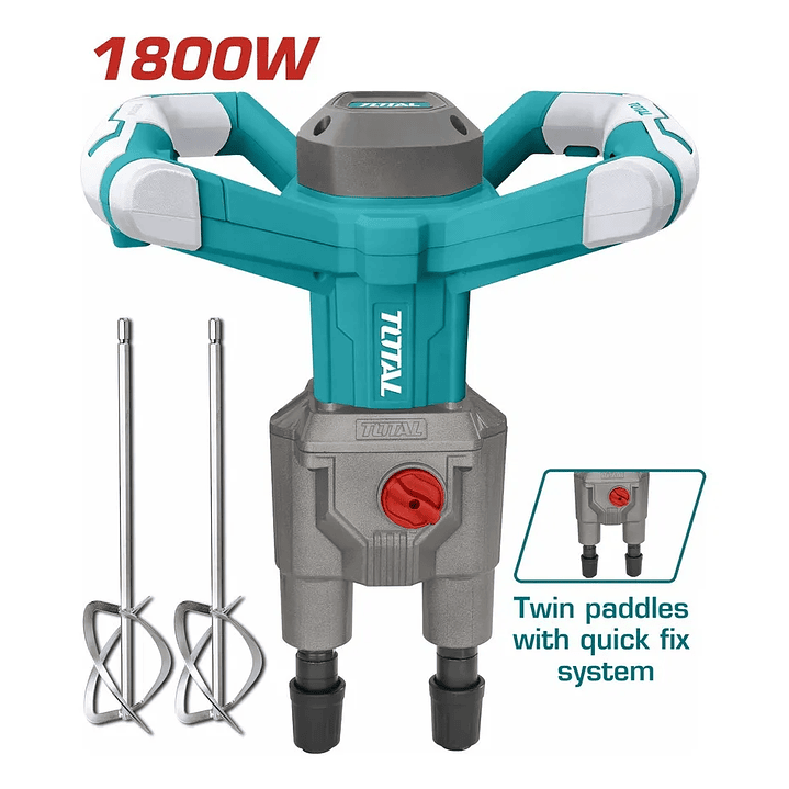 Mezclador Pintura Cemento 1800w Total 2