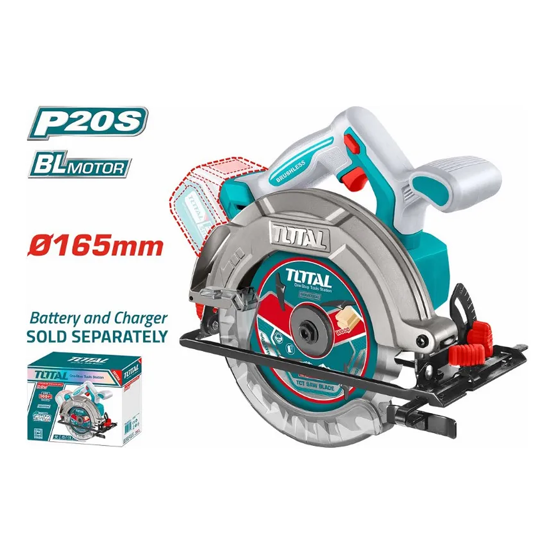 Sierra Circular Inalámbrica 6-1/2 Total Tools Tsli1652 2