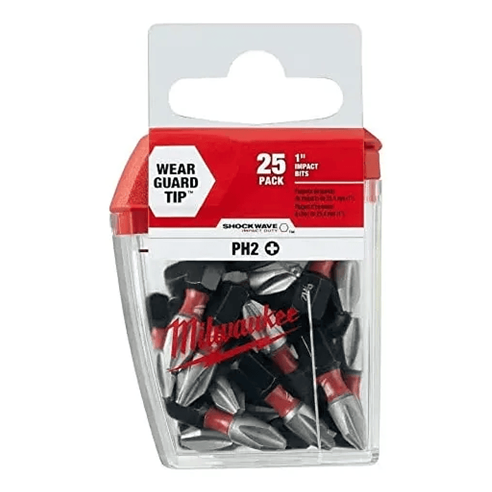 Puntas De Impacto Phillips 1 25un Milwaukee 48-32-4604 1