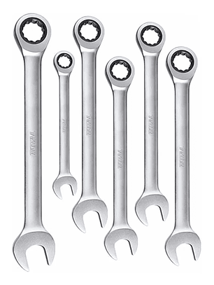 Set De 6 Llaves Combinadas Con Criquet 8-17mm Tht102rk566