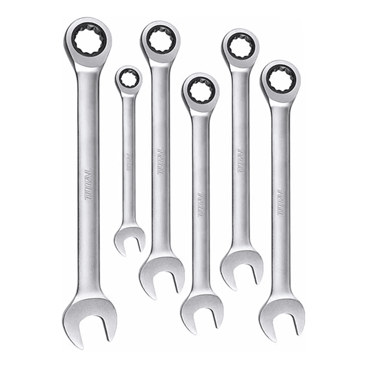 Set De 6 Llaves Combinadas Con Criquet 8-17mm Tht102rk566 1