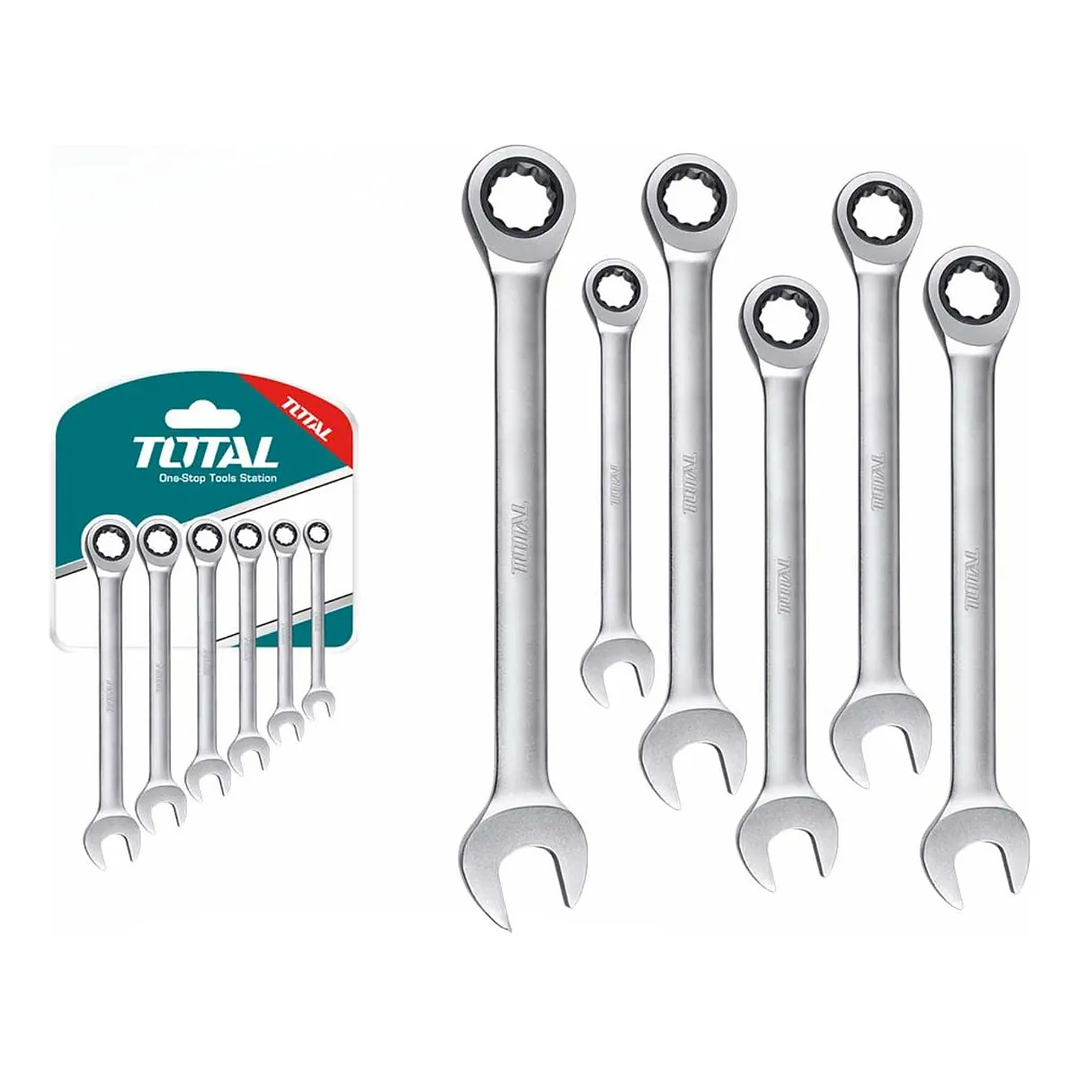 Set De 6 Llaves Combinadas Con Criquet 8-17mm Tht102rk566 2