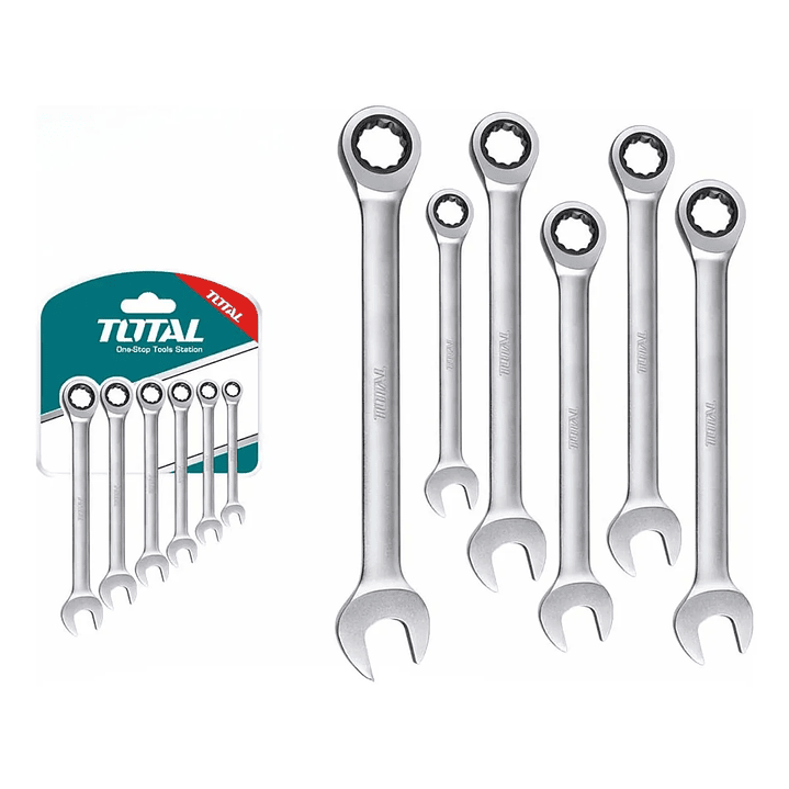 Set De 6 Llaves Combinadas Con Criquet 8-17mm Tht102rk566 2