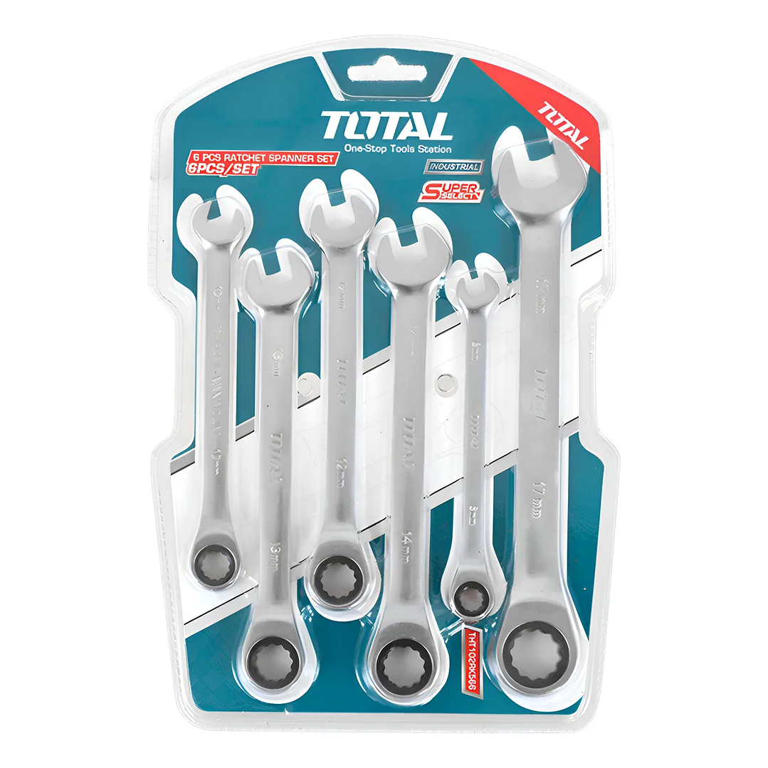 Set De 6 Llaves Combinadas Con Criquet 8-17mm Tht102rk566 3