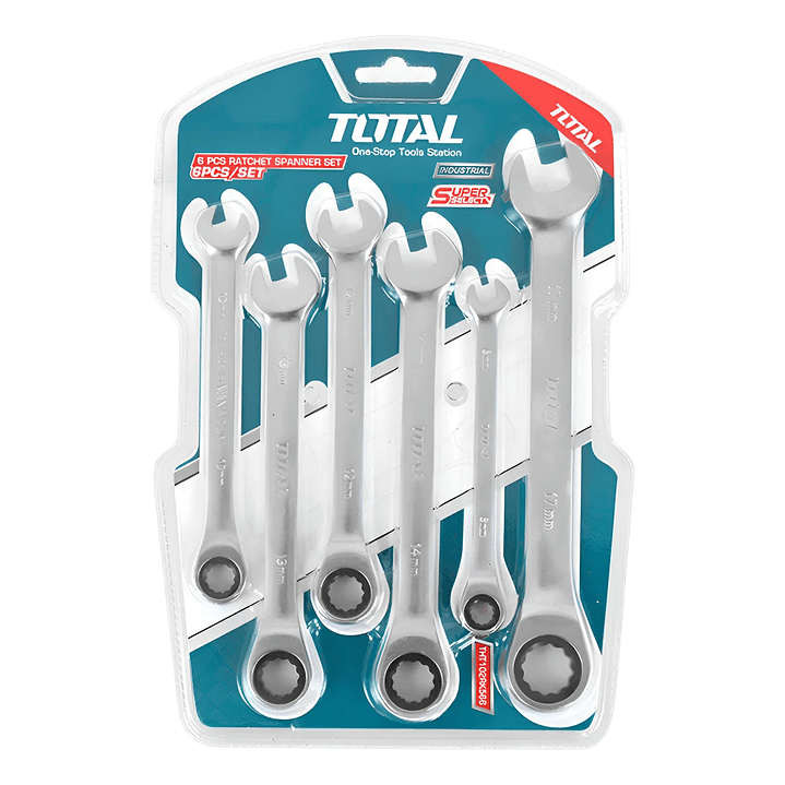 Set De 6 Llaves Combinadas Con Criquet 8-17mm Tht102rk566 3