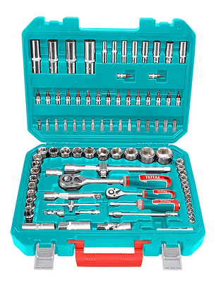 Set De Dados 1/4 - 1/2 94 Piezas Super Total Color Turquesa