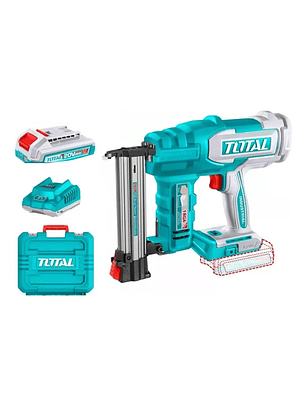 Clavadora Inalámbrica Total 20v Para Madera - Con 1 Batería 2.0ah Litio-ion, Cargador, 1000 Clavos De 35mm - Tcbnli2008