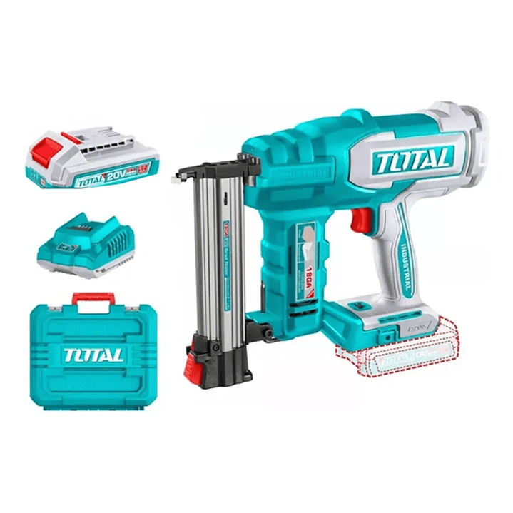 Clavadora Inalámbrica Total 20v Para Madera - Con 1 Batería 2.0ah Litio-ion, Cargador, 1000 Clavos De 35mm - Tcbnli2008 1