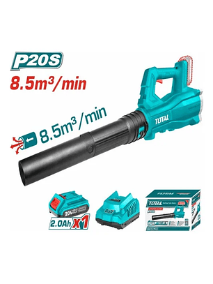 Soplador De Hojas Inalámbrico Total Jardinería Con 1 Batería 2.0ah Litio-ion Y Cargador Tabli203235