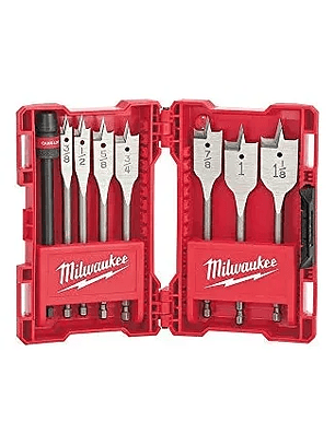 Brocas Planas Para Madera Milwaukee 49-22-0175 6 PuLG 8 Pzas