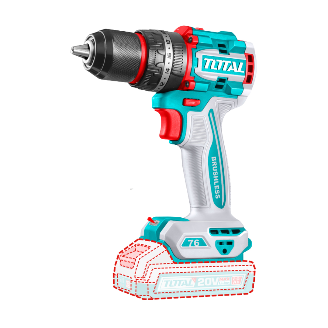 Taladro de Impacto Inalambrico 13mm 20V 76nm 1