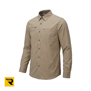 Camisa Técnica Antiácido Nylon Ripstop Beige Hombre Aridia