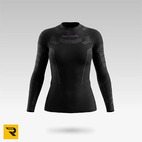 Polera Primera Capa Poliamida Obsidiana Mujer