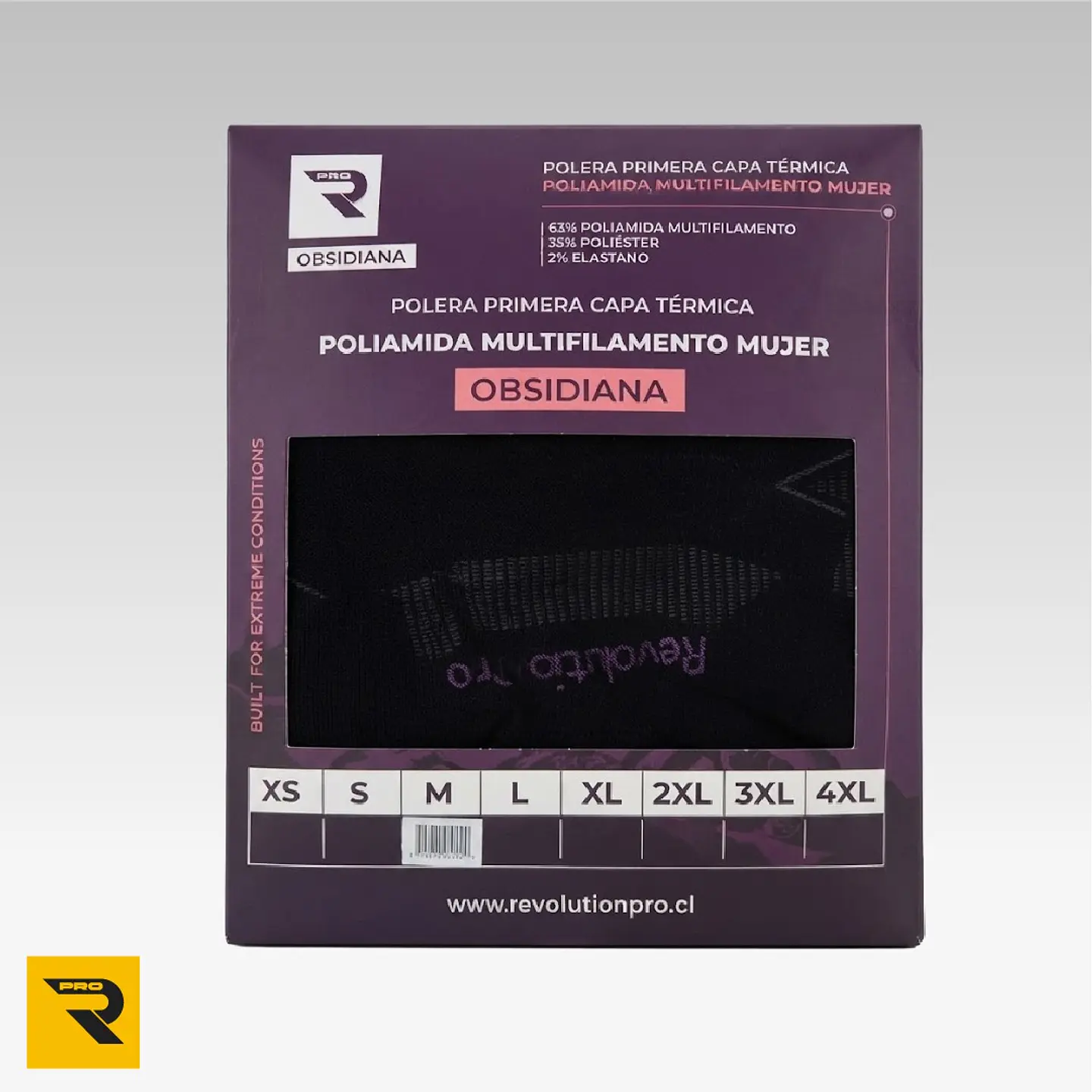 Polera Primera Capa Poliamida Obsidiana Mujer 5