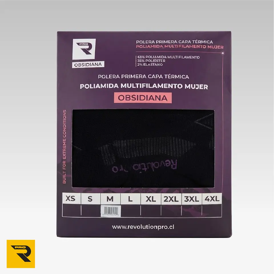 Polera Primera Capa Poliamida Obsidiana Mujer 5