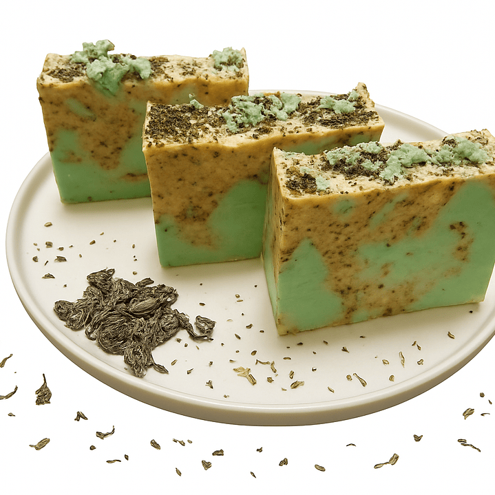 Sabonete esfoliante corporal de Chá Verde e Citronela 1