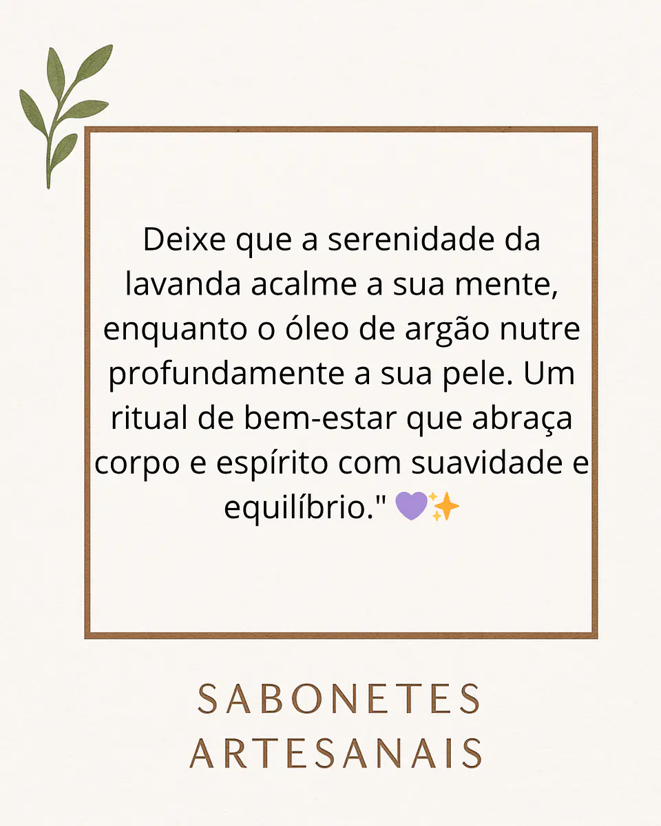 Sabonete nutritivo de Lavanda e óleo de Argão 3