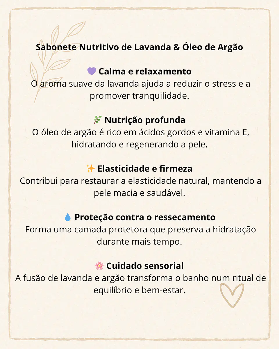 Sabonete nutritivo de Lavanda e óleo de Argão 2