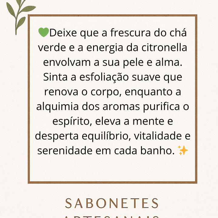 Sabonete esfoliante corporal de Chá Verde e Citronela 3