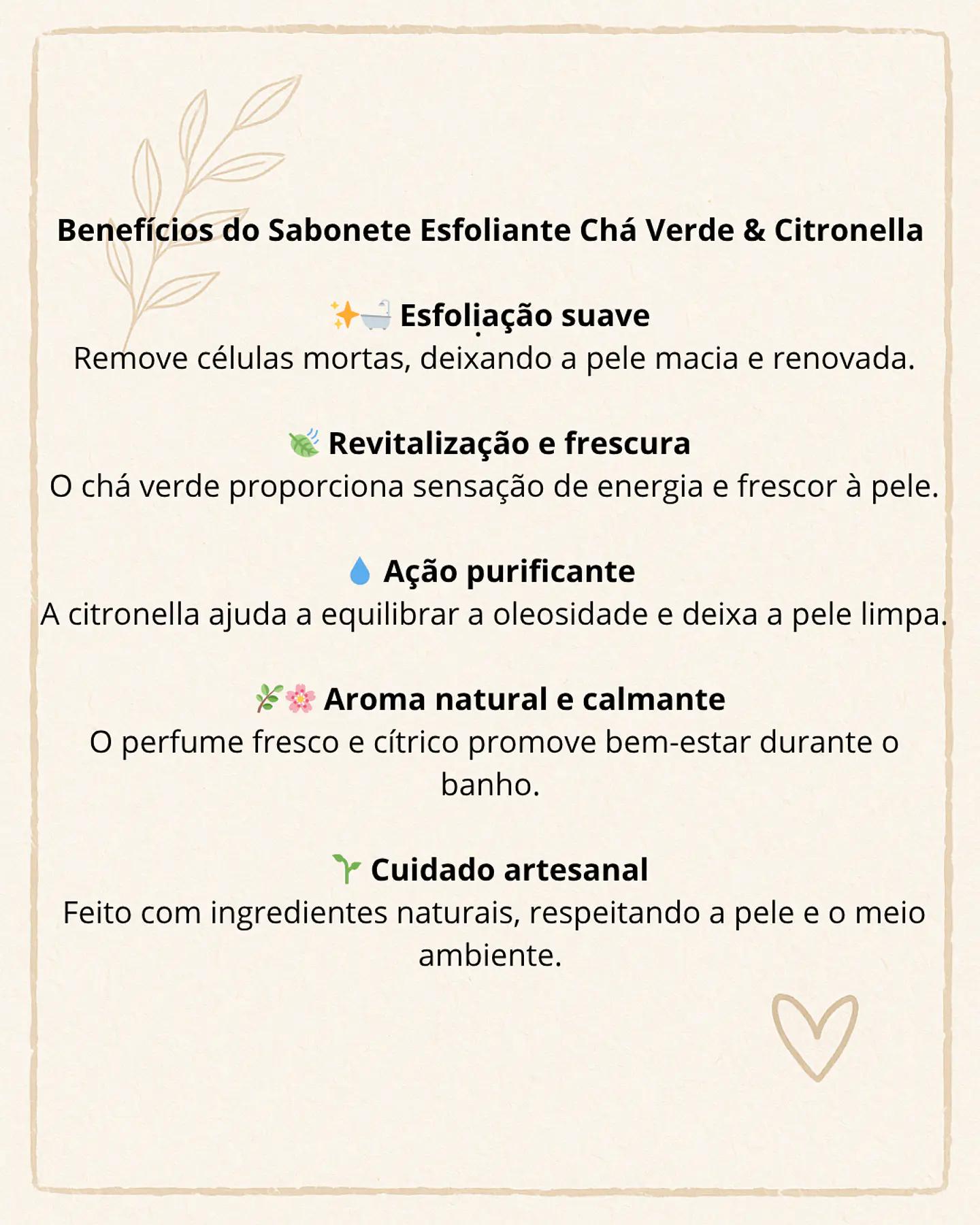Sabonete esfoliante corporal de Chá Verde e Citronela 2
