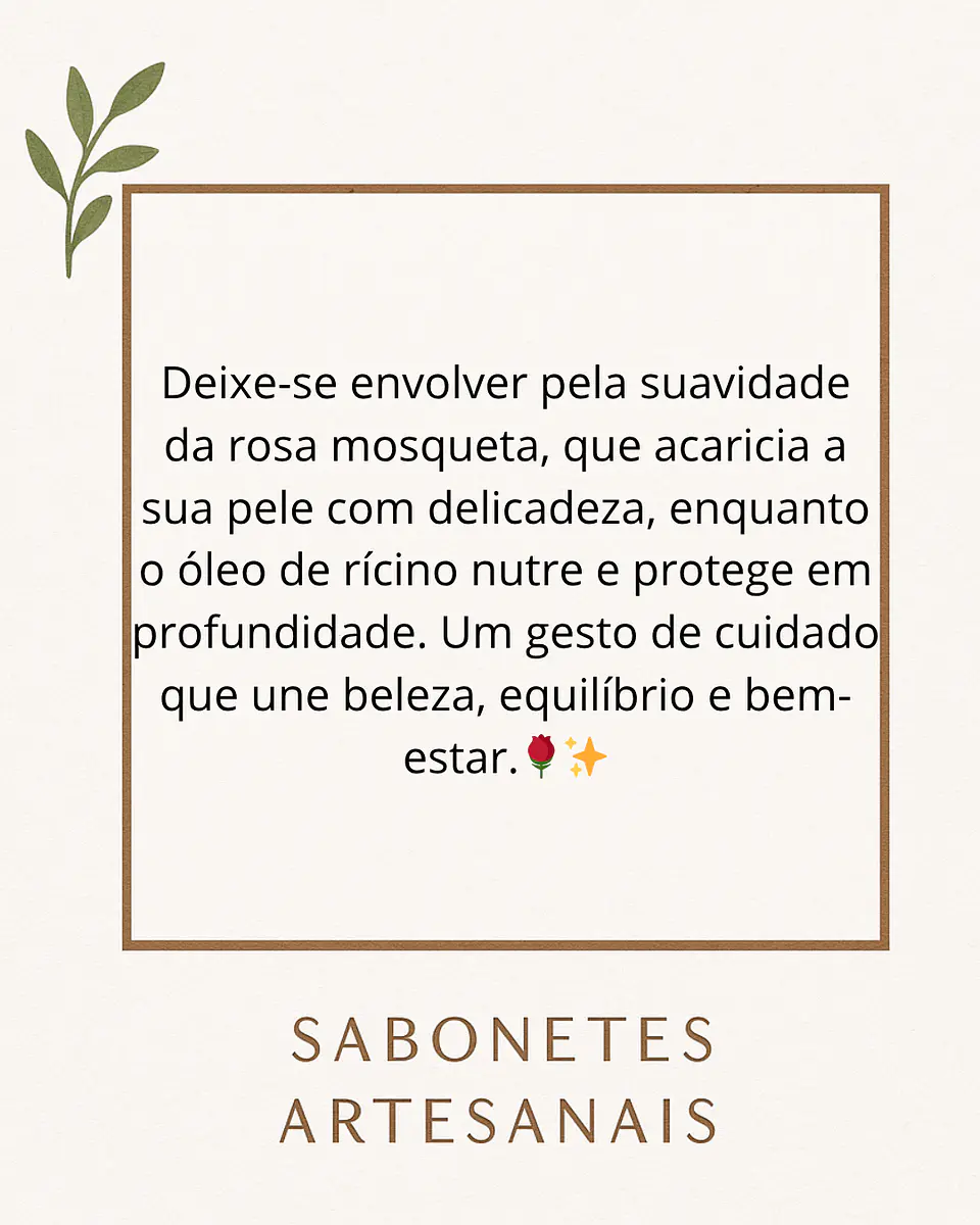 Sabonete delicado de Rosa Mosqueta e Ricino 3