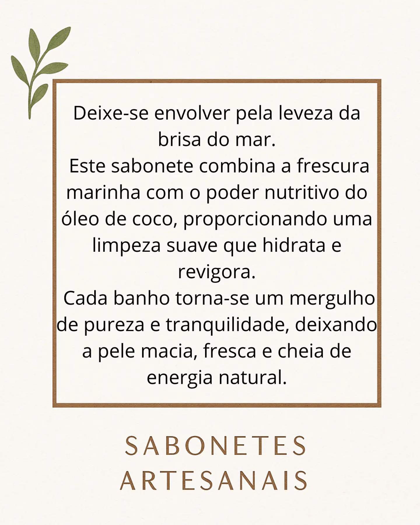 Sabonete terapêutico de Brisa Marinha com Óleo de Coco 3