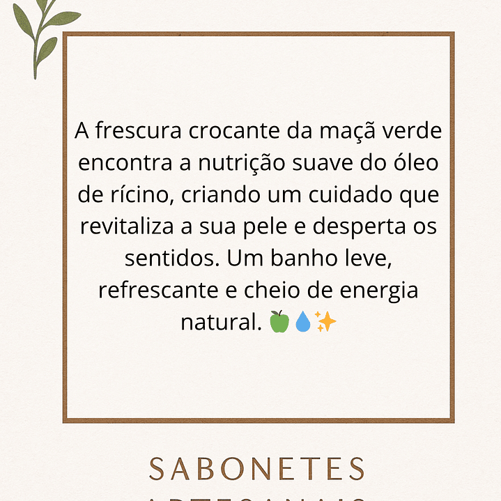 Sabonete refrescante de Maçã Verde e Óleo de Rícino 3