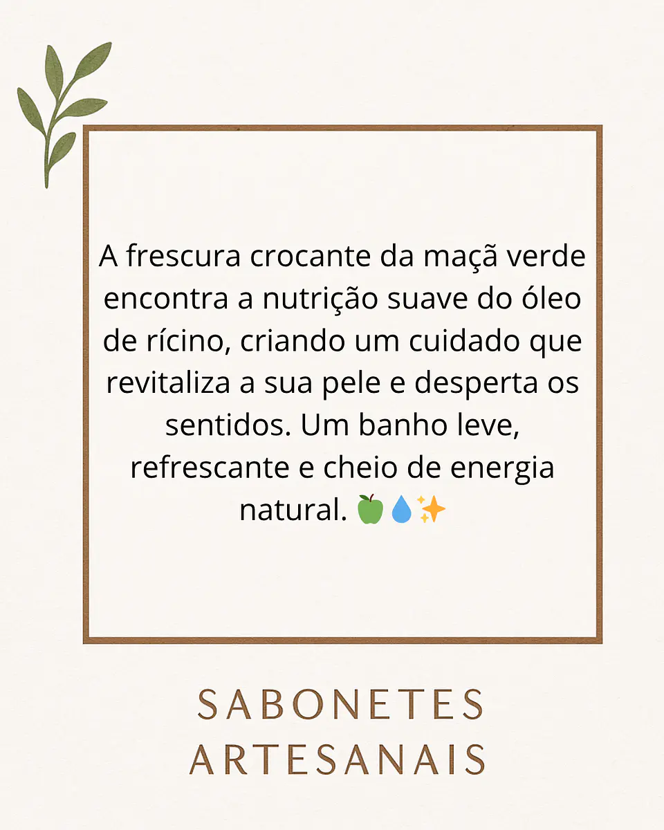 Sabonete refrescante de Maçã Verde e Óleo de Rícino 3