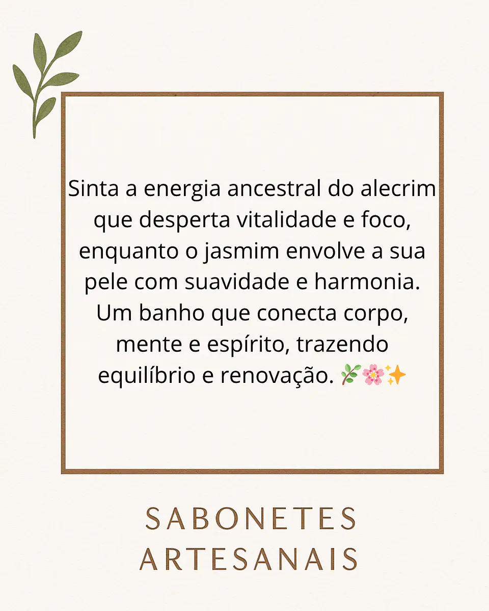 Sabonete herbal ancestral de Alecrim e Jasmim 3
