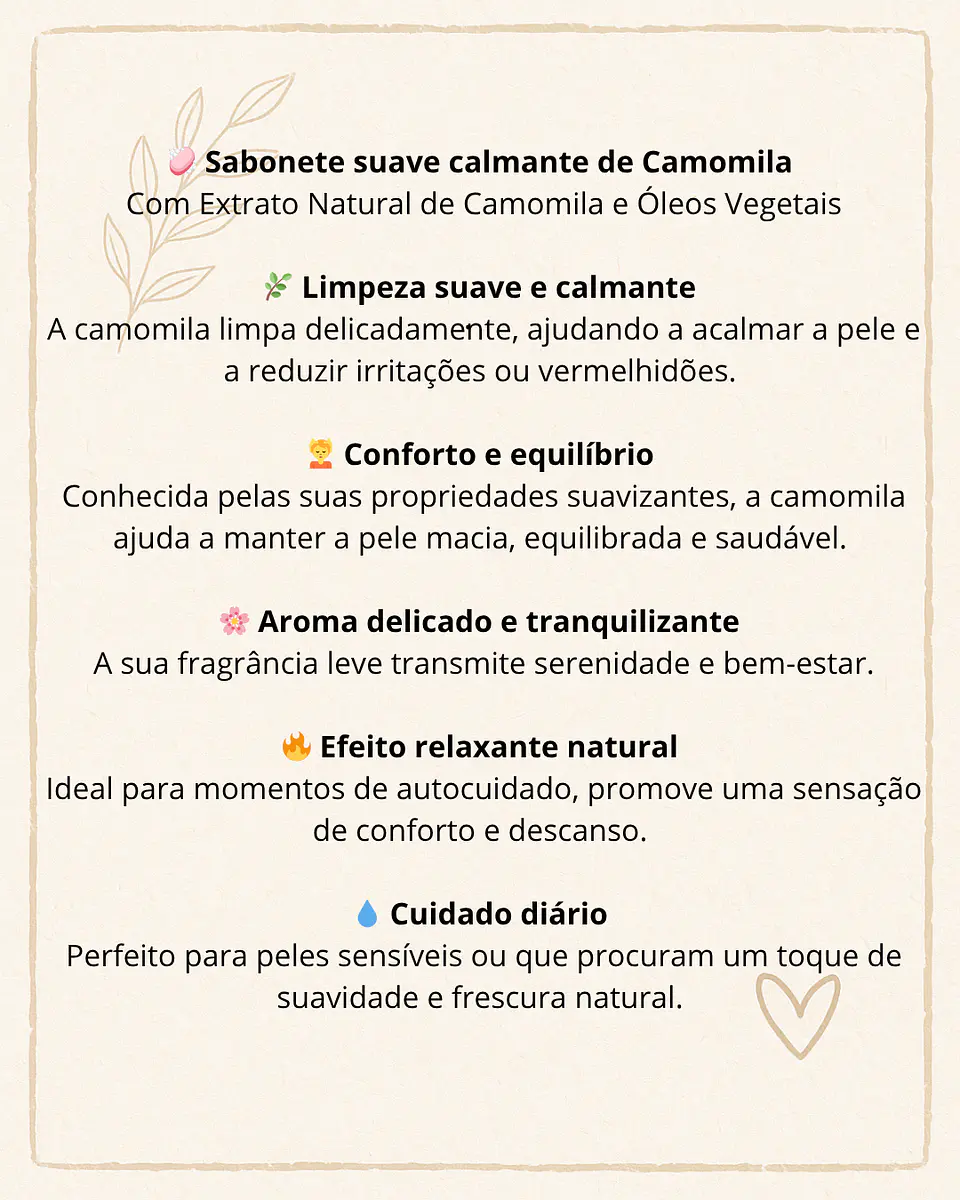 Sabonete de extrato natural de Camomila 2