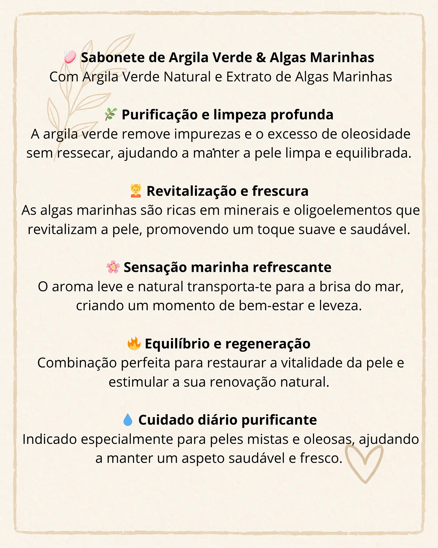 Sabonete de banho de Argila Verde & Algas Marinhas 2