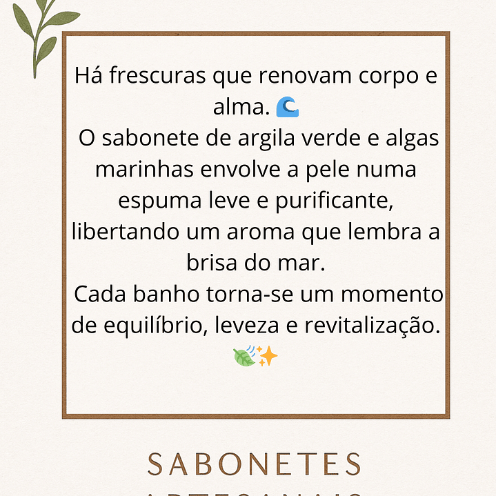 Sabonete de banho de Argila Verde & Algas Marinhas 3