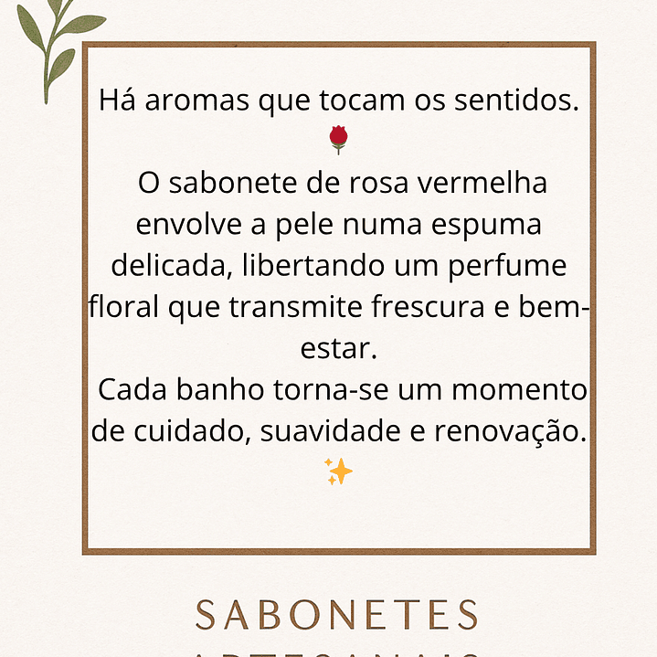 Sabonete delicado de Rosa Vermelha 3