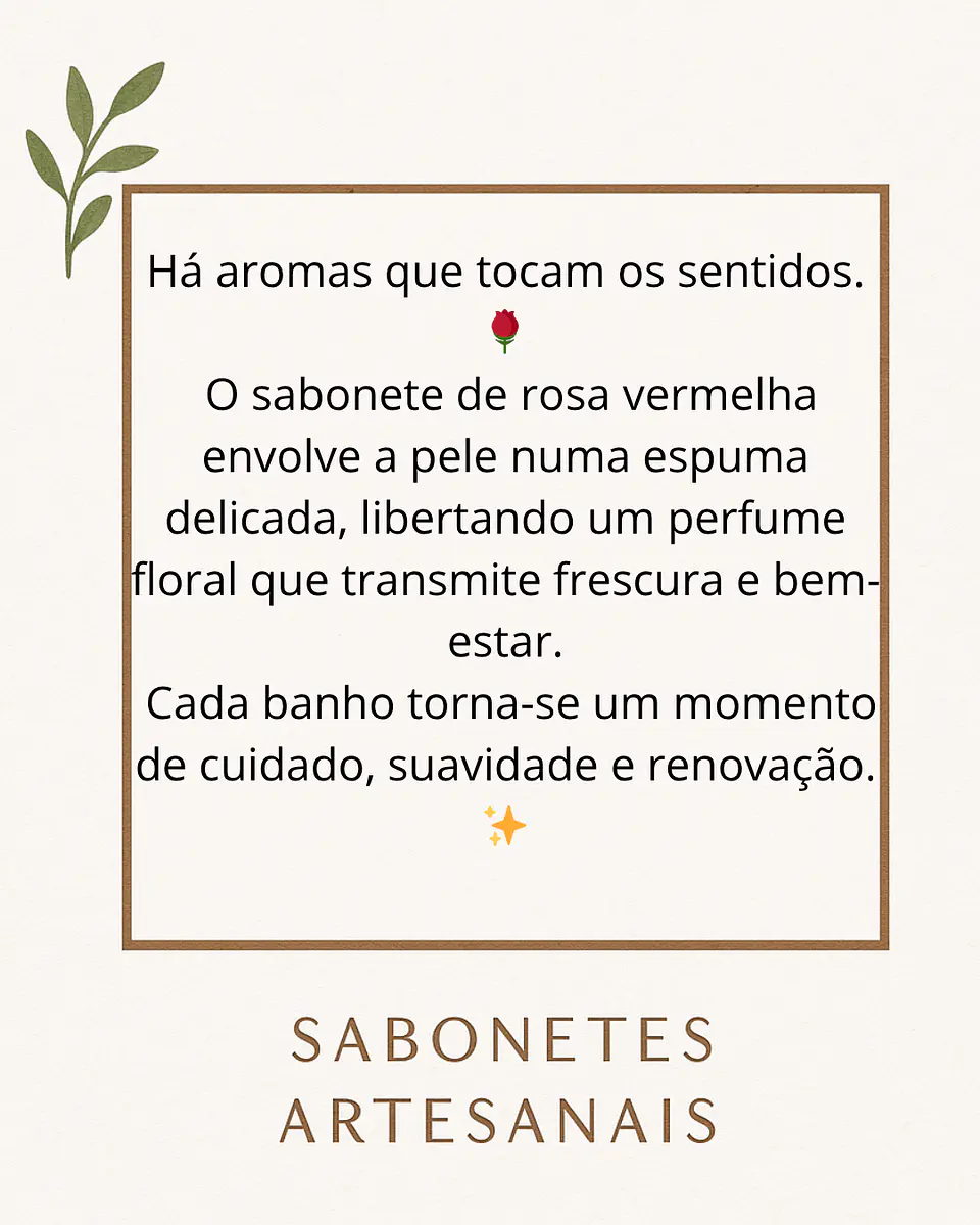 Sabonete delicado de Rosa Vermelha 3