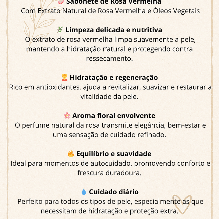 Sabonete delicado de Rosa Vermelha 2