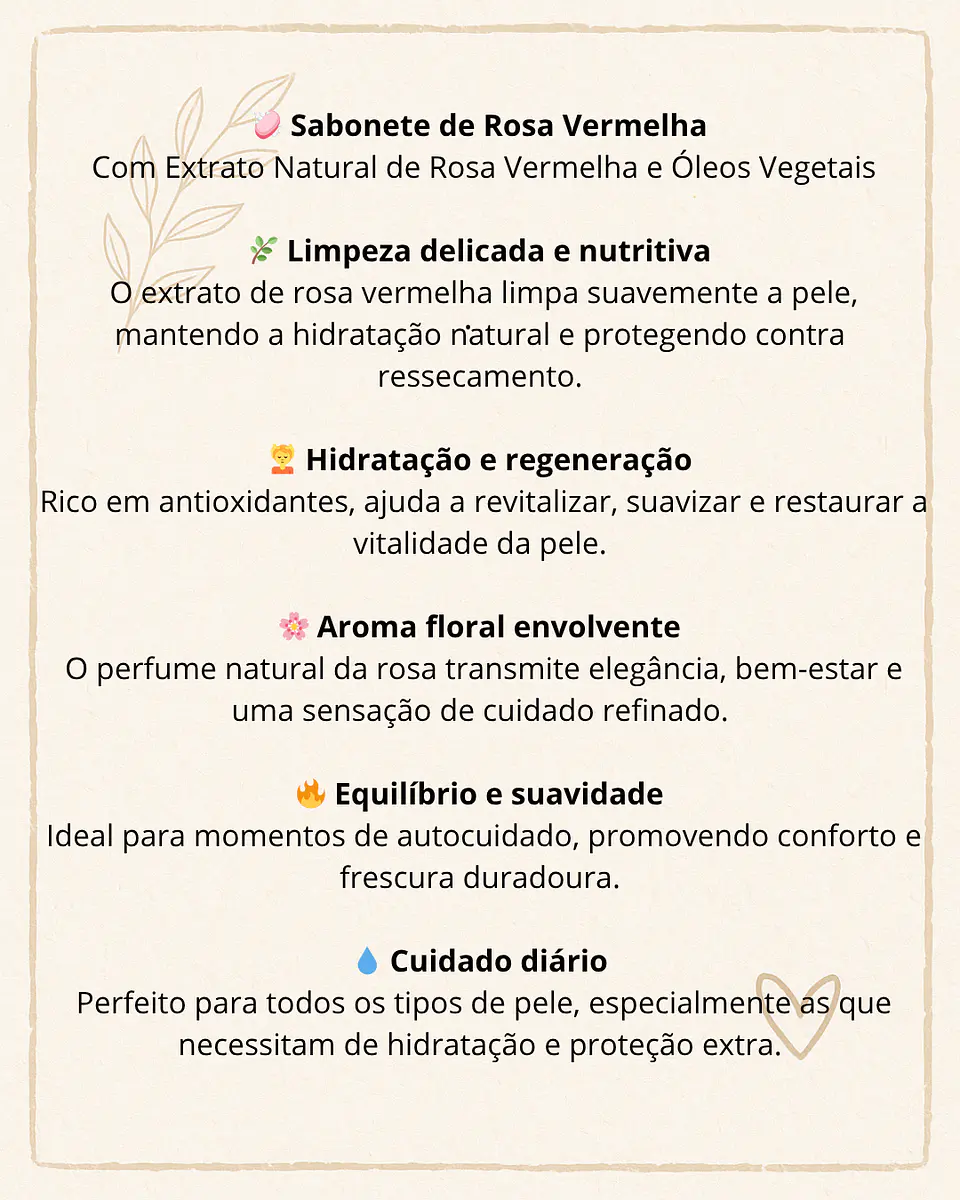 Sabonete delicado de Rosa Vermelha 2