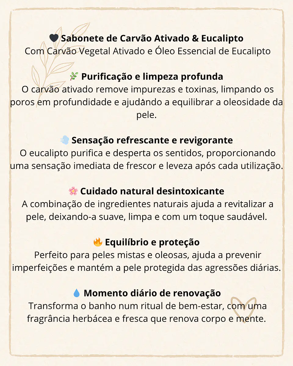 Sabonete Desintoxicante de Carvão Ativado & Eucalipto 2