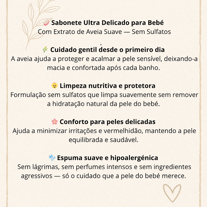 Sabonete Ultra Delicado para Bebé – com Extrato de Aveia 2