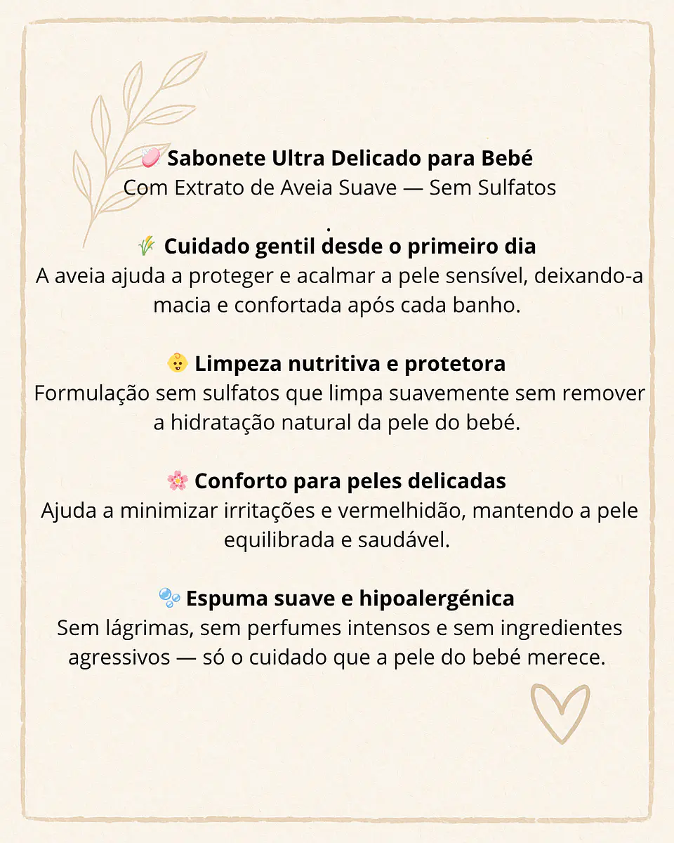 Sabonete Ultra Delicado para Bebé – com Extrato de Aveia 2