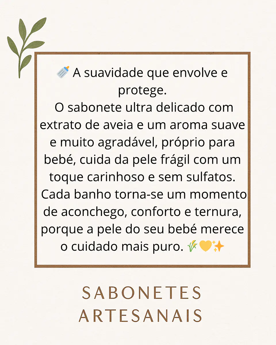 Sabonete Ultra Delicado para Bebé – com Extrato de Aveia 3