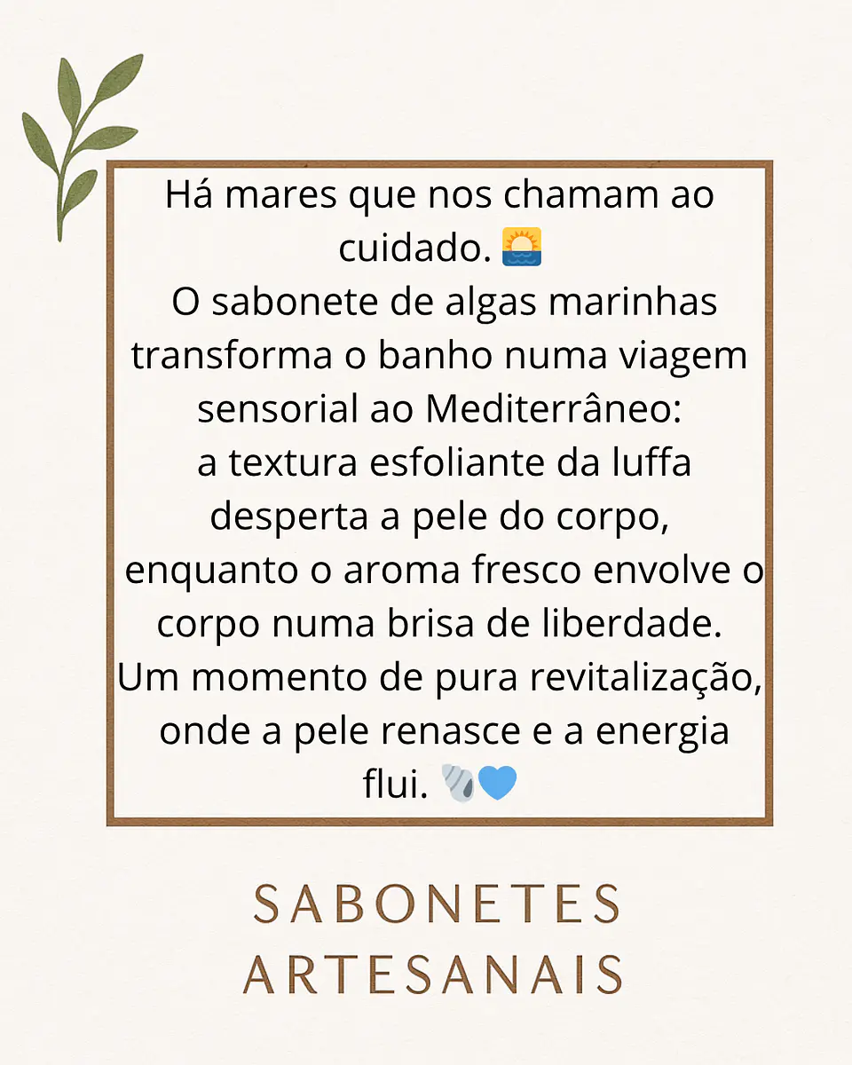Sabonete XL para Duche, Algas Marinhas & Aroma Mediterrâneo com Esponja Luffa embutida 3