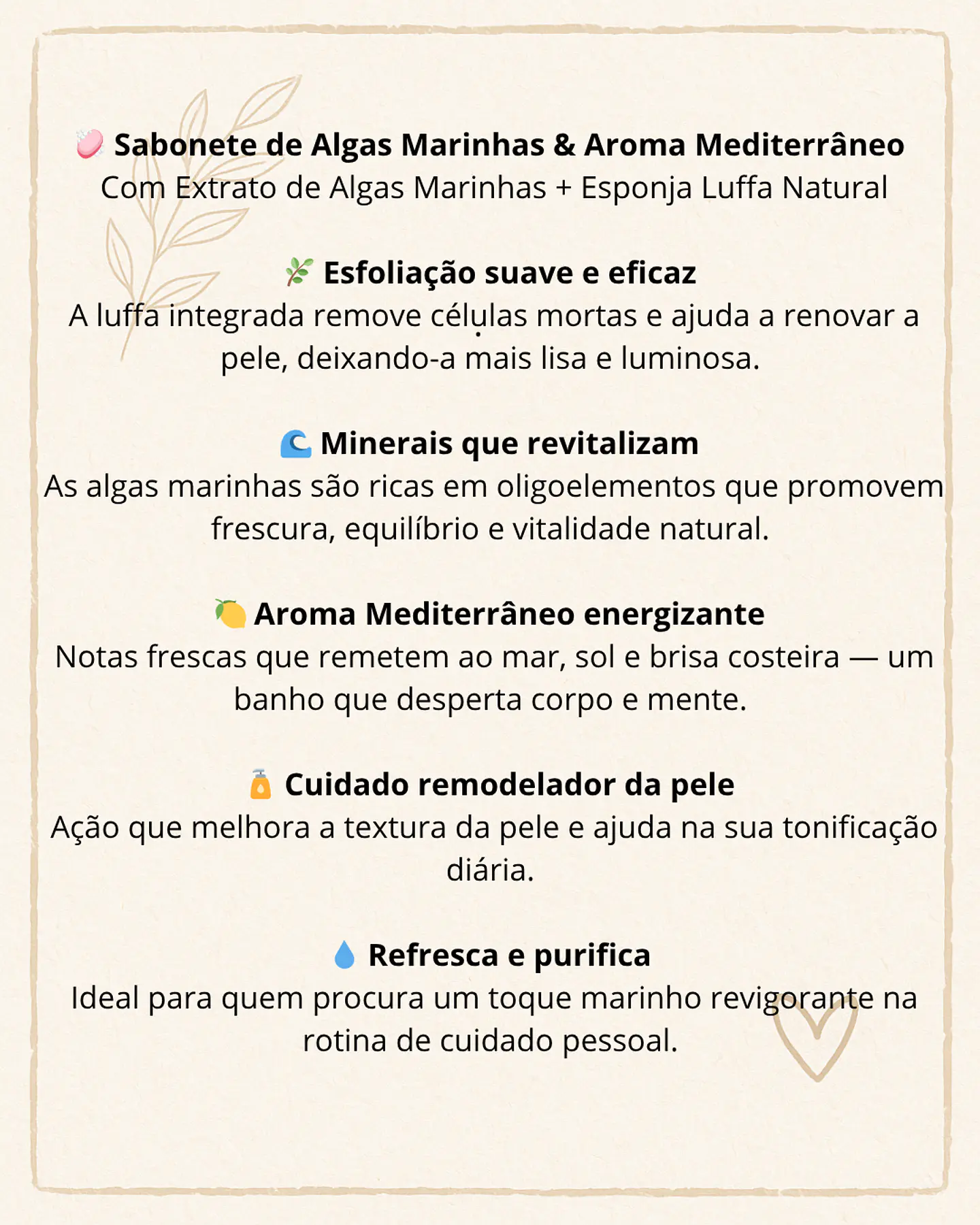Sabonete XL para Duche, Algas Marinhas & Aroma Mediterrâneo com Esponja Luffa embutida 2