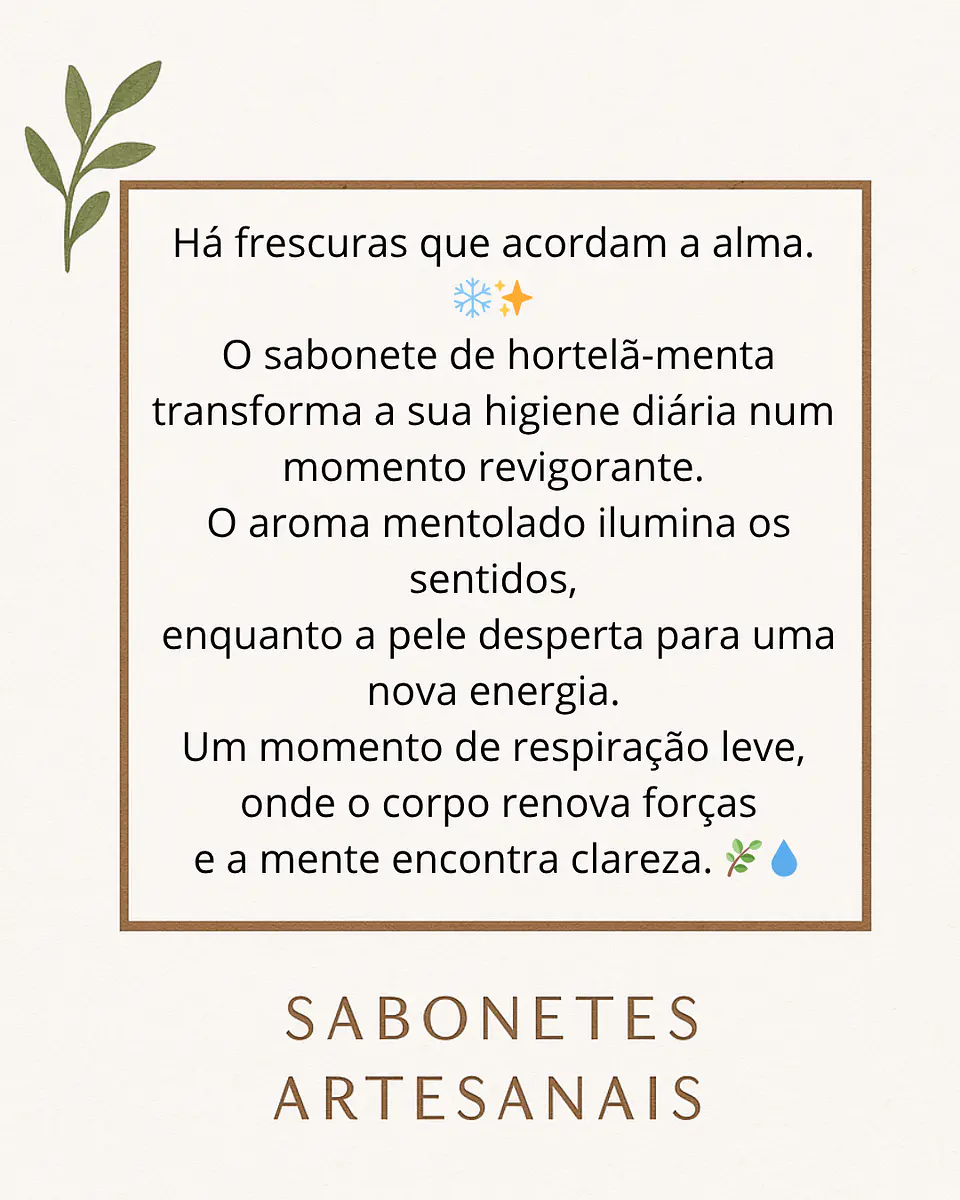 Sabonete Refrescante de Hortelã-Menta 3