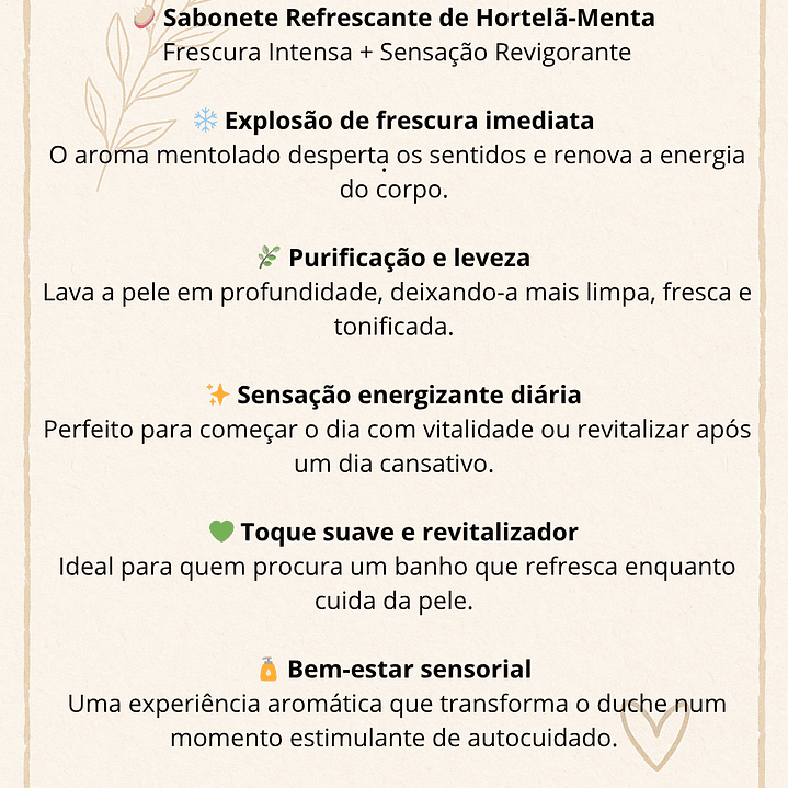 Sabonete Refrescante de Hortelã-Menta 2