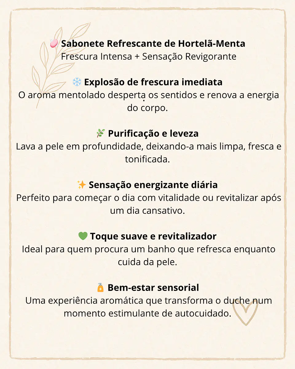 Sabonete Refrescante de Hortelã-Menta 2