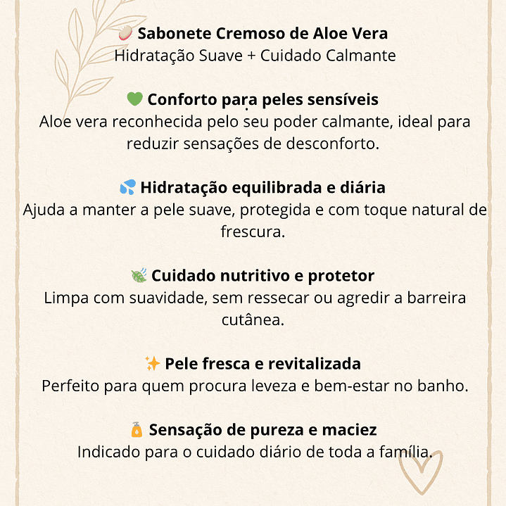 Sabonete Cremoso de Aloe Vera com manteiga de Manga 2